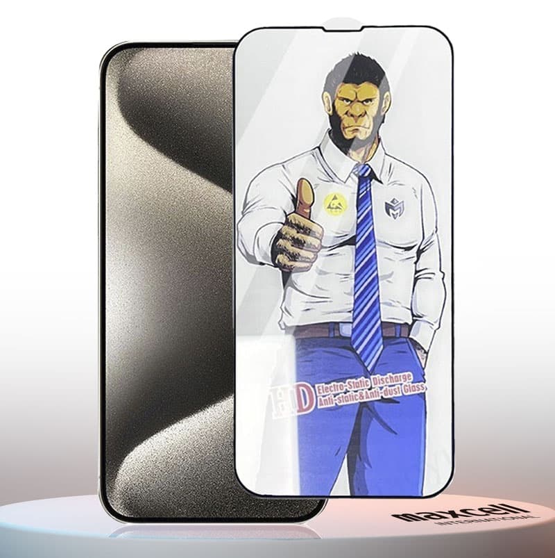 ESD » Folie Clear » iPhone 15 Pro Max - AntiStatic Glass, Clear/Black