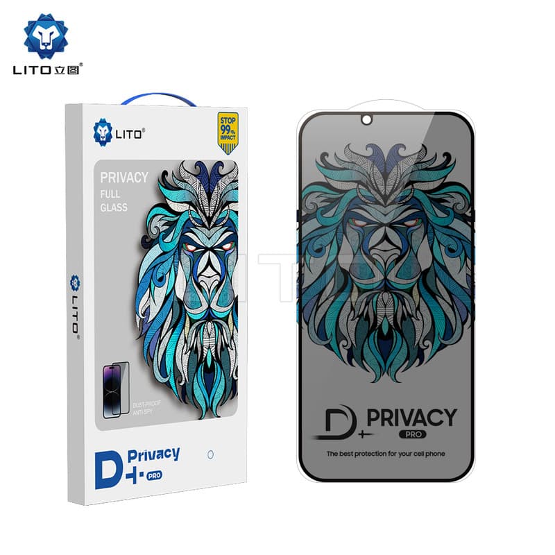 Lito » Folie D+ Pro Privacy » iPhone 16 Plus, Black frame 1