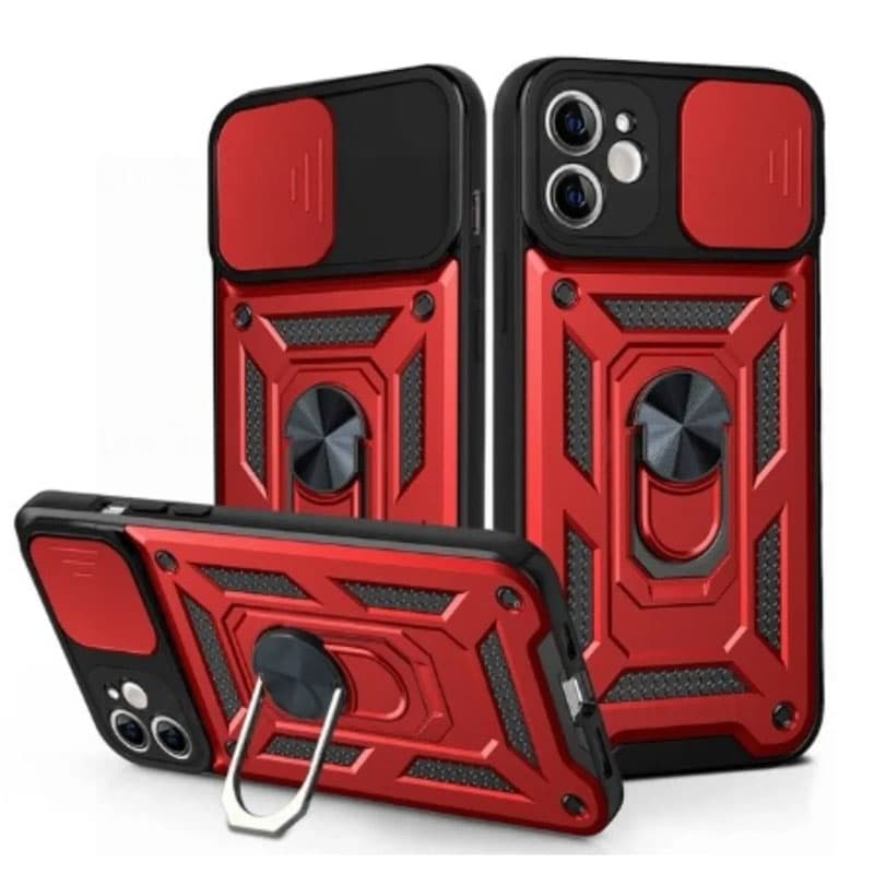 Husa Samsung A13 5G, Camshield Armor, inel sustinere, protectie camera, Red