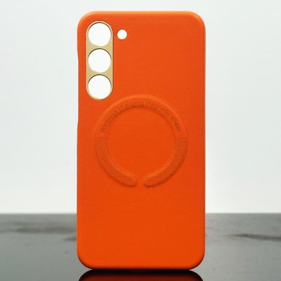 Husa Kraft » Samsung S23 Plus (S916), cu MagSafe, Eco-Leather, Orange 1