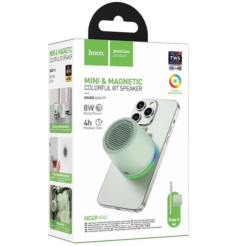 Hoco (HC49) - Boxa Portabila, 5W, 500mAh, Suport TF, USB disk, Easy JoySport, Green 1