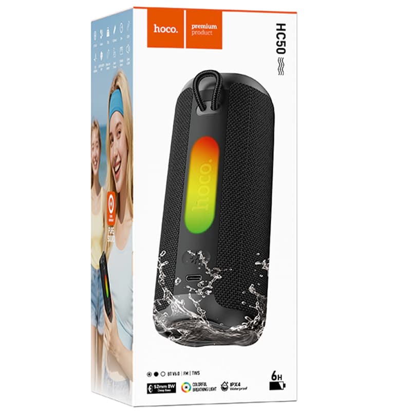 Hoco (HC50) - Boxa portabila, TWS, BT 5.0 Wireless, 5W, Sports, Black 1