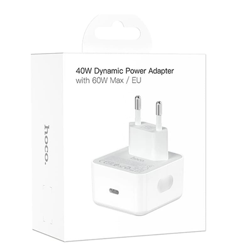 Hoco (C161A) - Incarcatoare Priz, USB-C, 40W, FastCharger, White 1