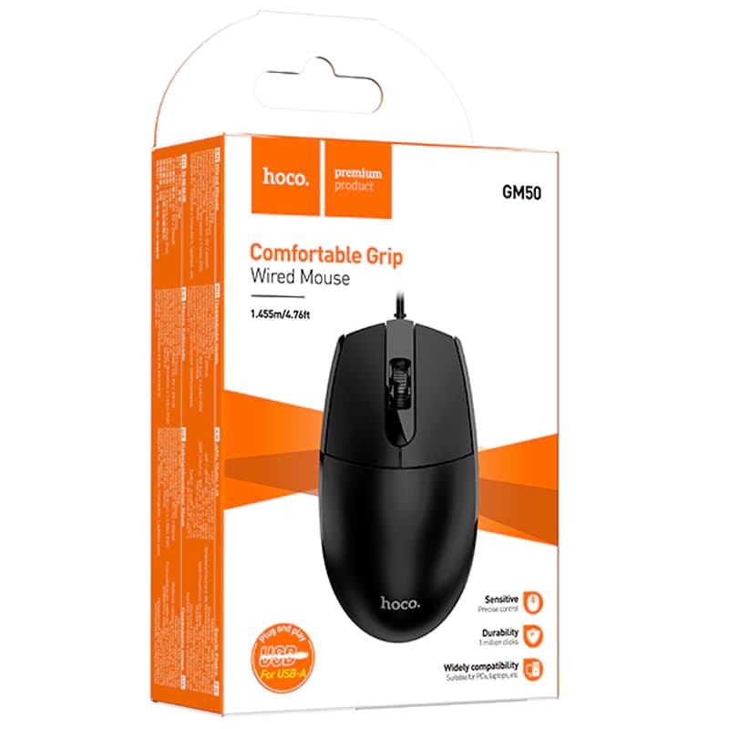 Hoco (GM50) - Mouse-uri cu Fir, Business, Black