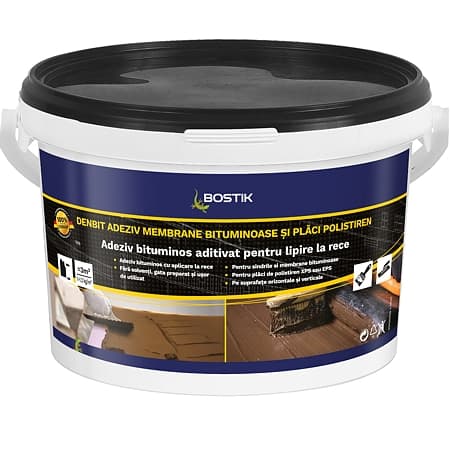 Adeziv membrane bituminoase si placi polistiren, negru, 3 kg BOSTIK / D30631290