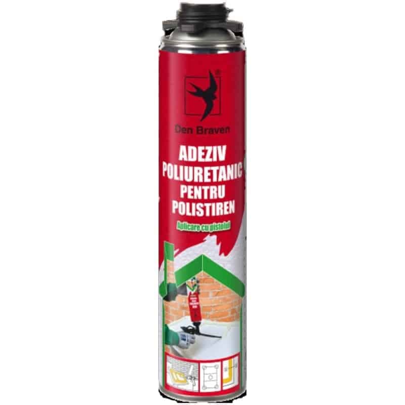 Adeziv poliuretanic pentru polistiren, aplicare cu pistol, Den Braven, 750 ml / D369974