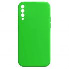 Husa Samsung Galaxy S20 Luxury Silicone, catifea in interior, protectie camere, verde neon