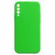 Husa Samsung Galaxy S20 Luxury Silicone, catifea in interior, protectie camere, verde neon