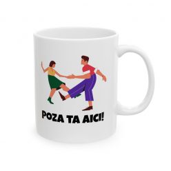 Cana ceramica personalizata cu poza ta, 330 ml, alba