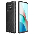 Husa Xiaomi Redmi Note 9T / Redmi Note 9 5G, Carbon Fiber, aspect carbon, protectie camere, neagra