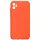 Husa Apple iPhone 11 Luxury Silicone, catifea in interior, protectie camere, portocalie