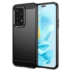   Husa protectie Honor 200 Lite, Carbon Stripe, TPU flexibil, neagra