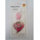 Decoratiune telefon mobil Heart, suport inclus, roz