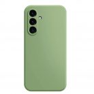 Husa Samsung Galaxy A25, Luxury Silicone, protectie camera, catifea in interior, verde olive