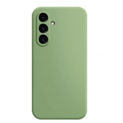   Husa Samsung Galaxy A25, Luxury Silicone, protectie camera, catifea in interior, verde olive