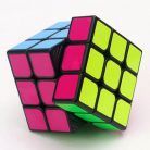 Jucarie cub tip Rubik, 3 x 3 randuri, 5.5 cm, 6 fete colorate (albastru, alb, roz, verde, portocaliu, galben)