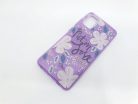 Husa Flowers Glitter pentru Samsung Galaxy S20 Ultra, cu mesaj, mov