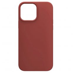   Husa Apple iPhone 13 Pro Max, Luxury Silicone, catifea in interior, rosu burgundy