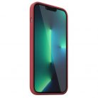 Husa Apple iPhone 13 Pro Max, Luxury Silicone, catifea in interior, rosu burgundy