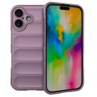 Husa Apple iPhone 16, Wave Silicone, protectie camera, catifea in interior, light purple