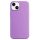 Husa Apple iPhone 15 Plus, Luxury Silicone, catifea in interior, mov lila