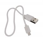 Cablu de incarcare MicroUSB, 30 cm, 1A, alb