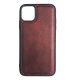 Husa Apple iPhone 11, Leather Cover, TPU si piele ecologica, visinie