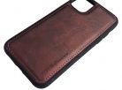 Husa Apple iPhone 11, Leather Cover, TPU si piele ecologica, visinie