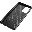 Husa Carbon Fiber pentru Samsung Galaxy A23 4G, aspect carbon, protectie camere, neagra