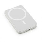 Baterie externa Magsafe, 5000 mA, compatibila Iphone, Samsung, Huawei si alte modele cu suport incarcare Wireless, alba