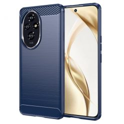   Husa protectie Honor 200 Pro, Carbon Stripe, TPU flexibil, albastra