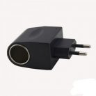 Adaptor de la bricheta auto la priza, 220V - 12V / 500 mAh, negru