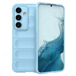   Husa Samsung Galaxy A14, Wave Silicone, protectie camera, catifea in interior, light blue