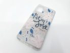 Husa Flowers Glitter pentru Samsung Galaxy S20, cu mesaj, argintie