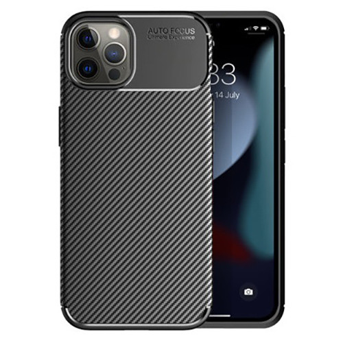 Husa Carbon Fiber pentru Apple iPhone 15 Pro, aspect carbon, neagra