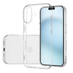   Husa de protecție Apple iPhone 16, TPU transparent, grosime 2 mm