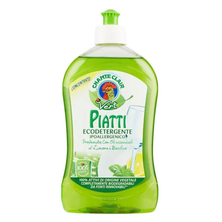 Detergent vase eco Chanteclair Vert, lamaie si busuioc, 500 ml