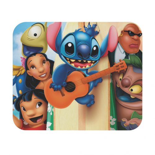 Mousepad personalizat, design Stitch playing on guitar, 22 x 18 cm