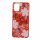 Husa Flowers Glitter pentru Samsung Galaxy S20, cu mesaj, rosie