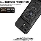 Husa protectie Honor X8b, Camshield Armor, inel sustinere, protectie camera, neagra