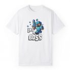 Tricou personalizat alb, copii/adulti, design Like a Boss, modal, diverse marimi