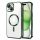 Husa Apple iPhone 16, Magsafe Electroplating TPU, protectie camera, margini verzi