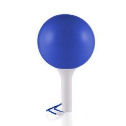   Balon cu adaptor umflare/dezumflare Samballoon, reutilizabil, sunet maracas samba, albastru