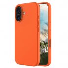 Husa Apple iPhone 16 Plus, Luxury Silicone, catifea in interior, portocalie