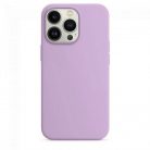 Husa Apple iPhone 15 Pro Max, Luxury Silicone, catifea in interior, mov lila