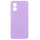 Husa protectie Oppo A78 4G, Luxury Silicone, catifea in interior, protectie camere, mov lila