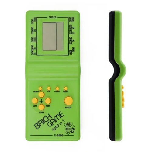 Joc Tetris Classic, 9999 in 1, alimentare baterii 2 x AA, verde