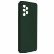 Husa Samsung Galaxy A53 5G, Luxury Silicone, catifea in interior, protectie camere, verde inchis