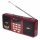 Radio portabil JOC H1822, MP3, microSD/USB,FM, afisaj electronic, acumulator 2000 mAH, negru/rosu