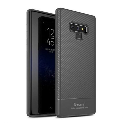 Husa Slim iPaky Carbon Fiber pentru Samsung Galaxy Note 9, neagra